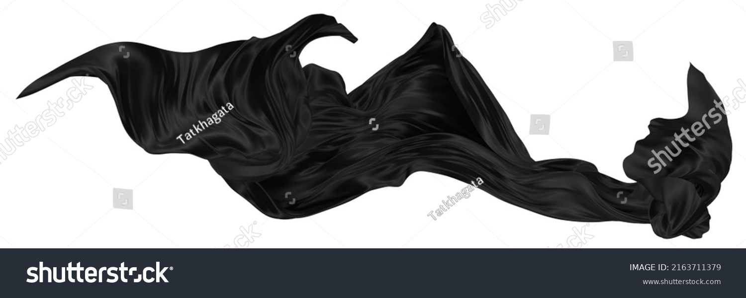 Beautiful Flowing Cloth Flying Wind White Stock Illustration 2163711379 ...