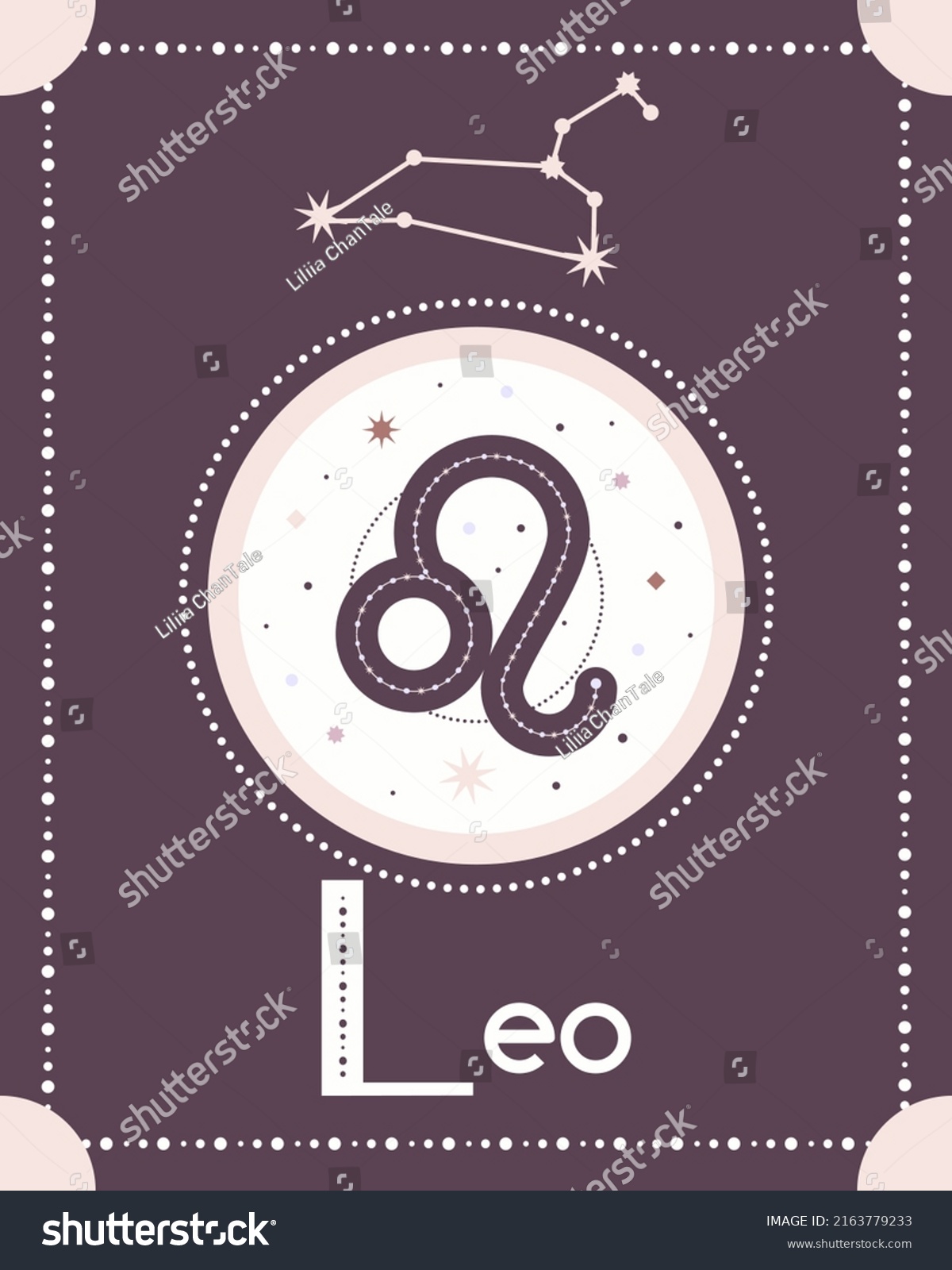 Zodiac Horoscope Sign Leo Constellation Stock Vector (Royalty Free ...