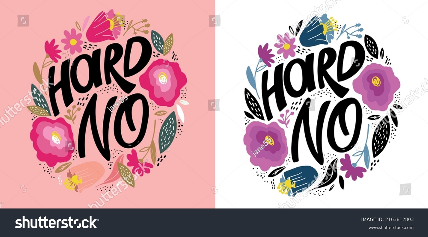 Hard No Motivation Hand Drawn Doodle Stock Vector (Royalty Free