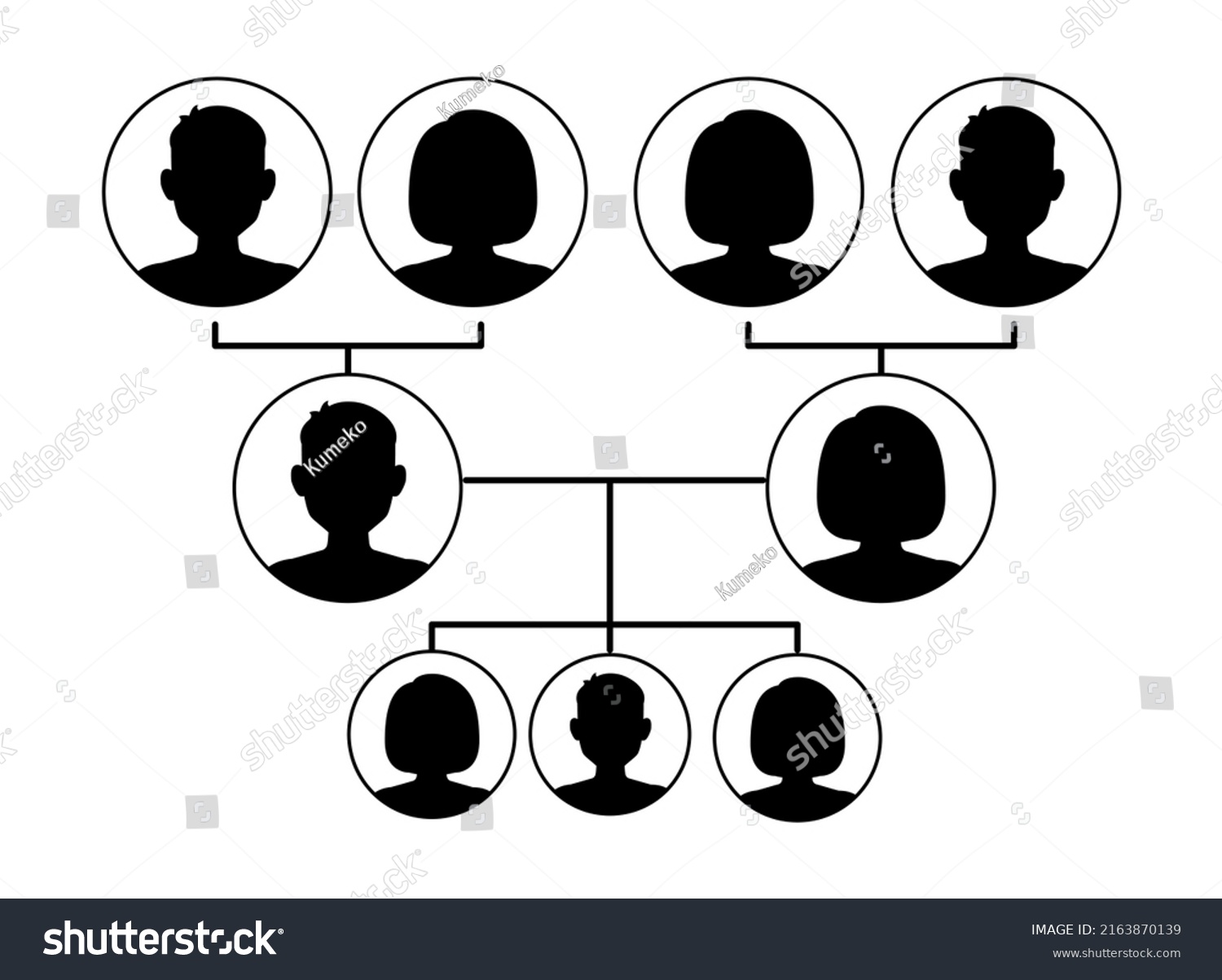 Family Tree Isolated On White Background Stock Vector (Royalty Free ...