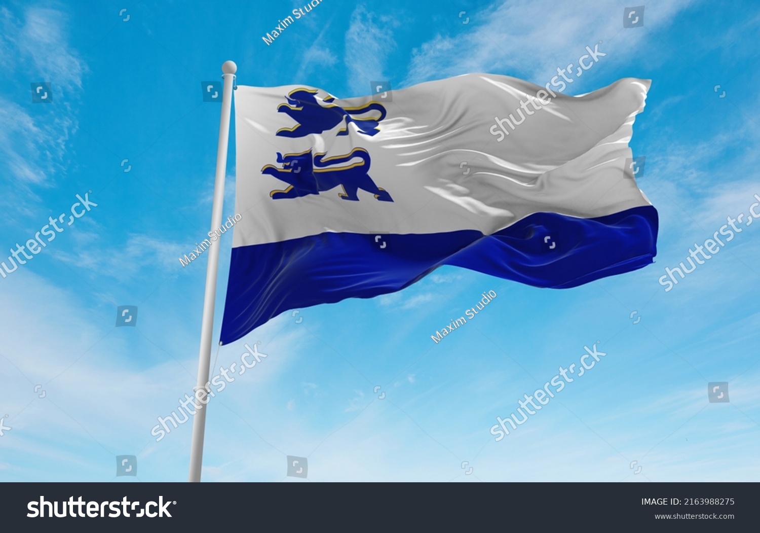 Official Flag Bandera Bund Deutscher Nordschleswiger Stock Illustration