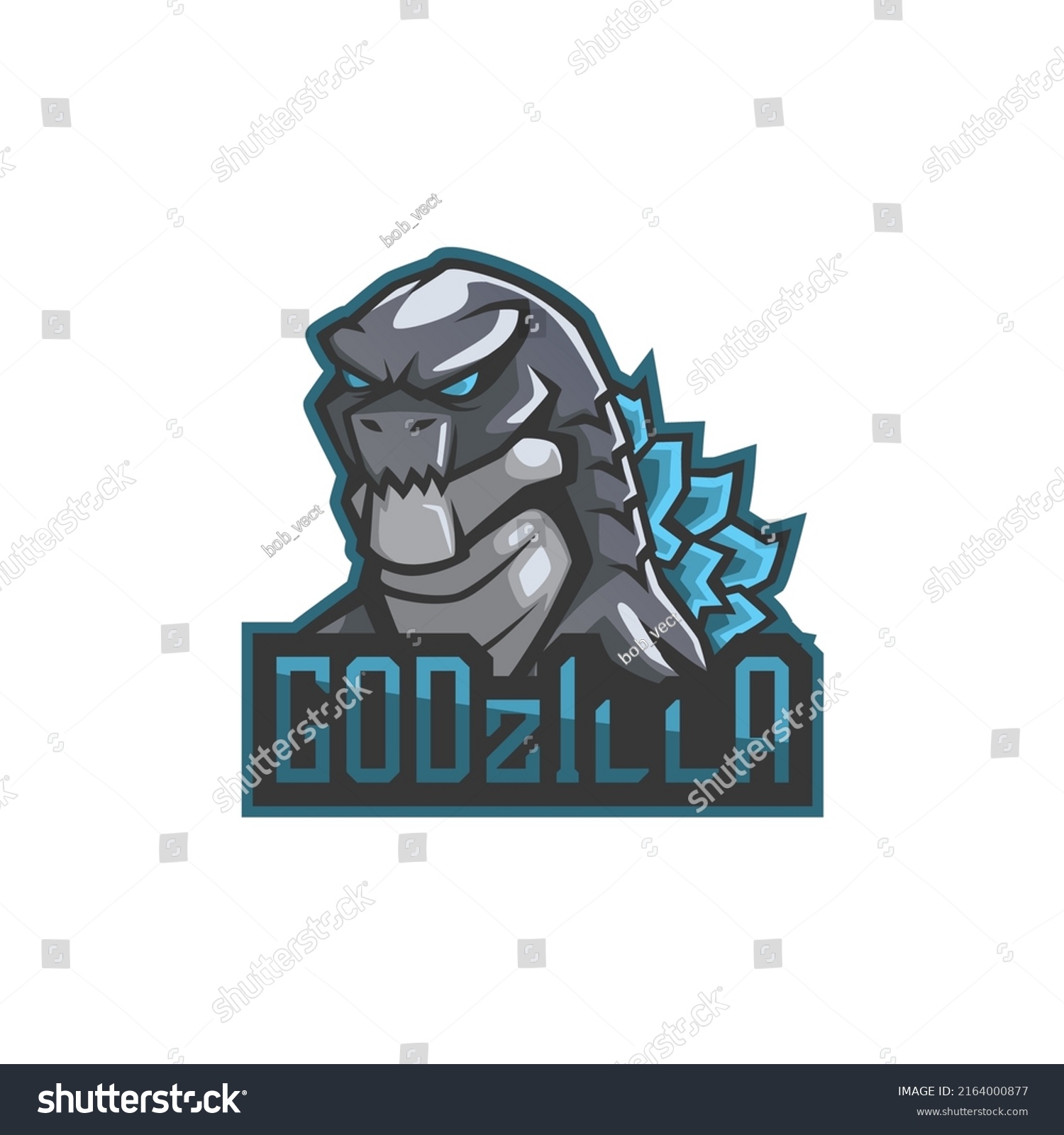 Godzilla Monster King Sports Logo Stock Vector (Royalty Free ...