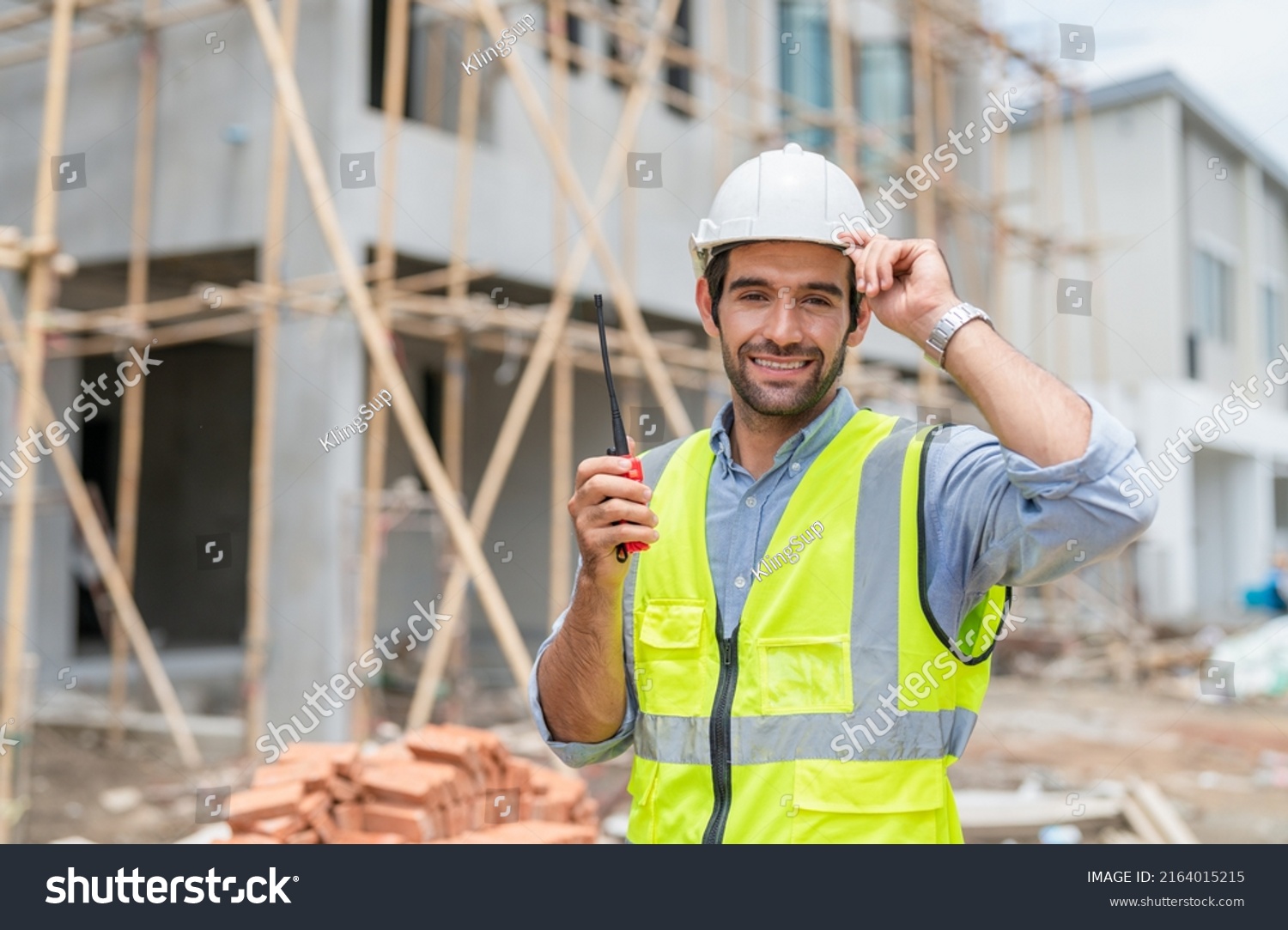 Portrait Male Civil Engineer Wear Safety Stock Photo 2164015215 ...