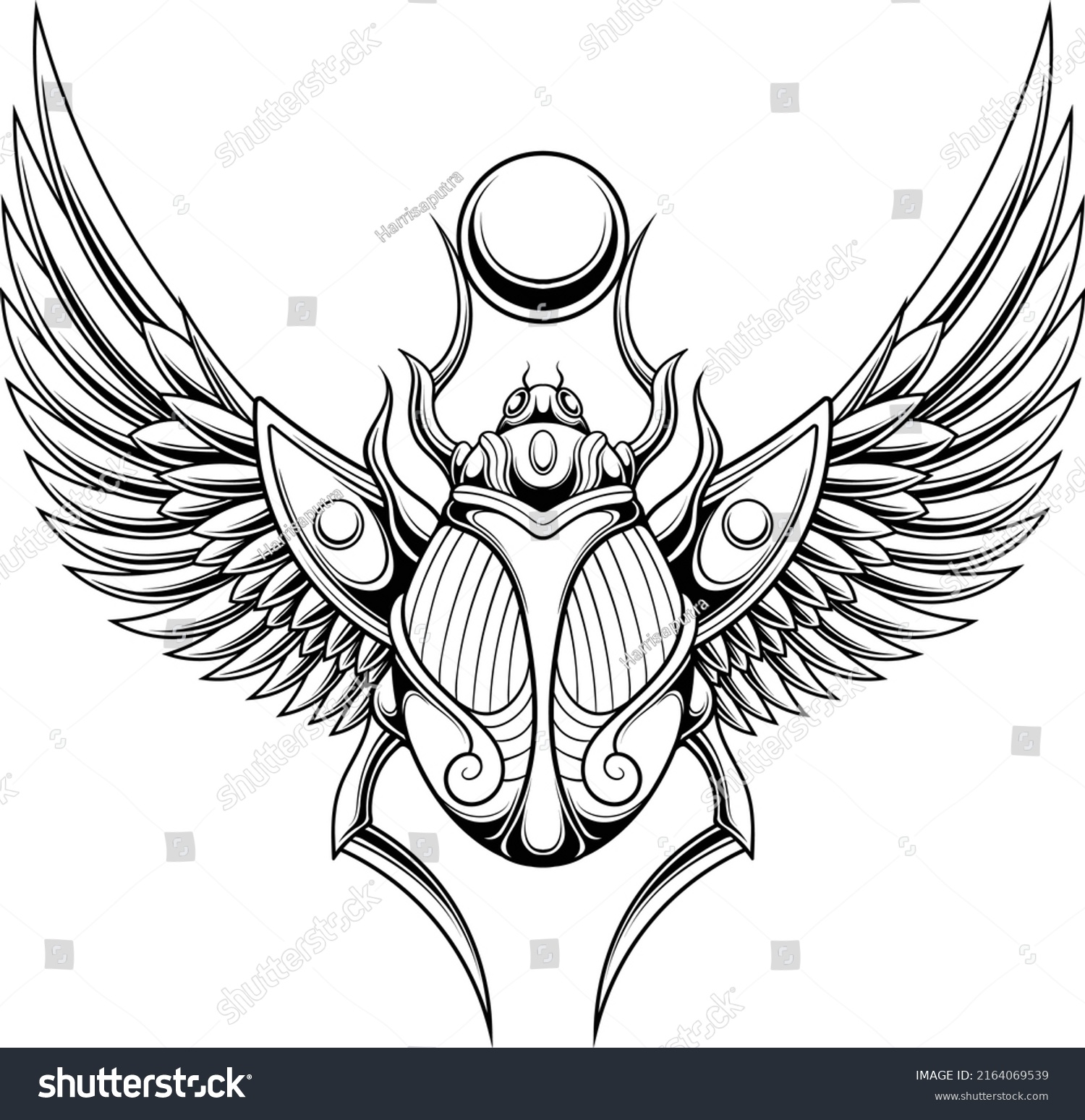 Illustration Egyptian Beetle Scarab Available Your Stock Vector Royalty Free 2164069539 7479