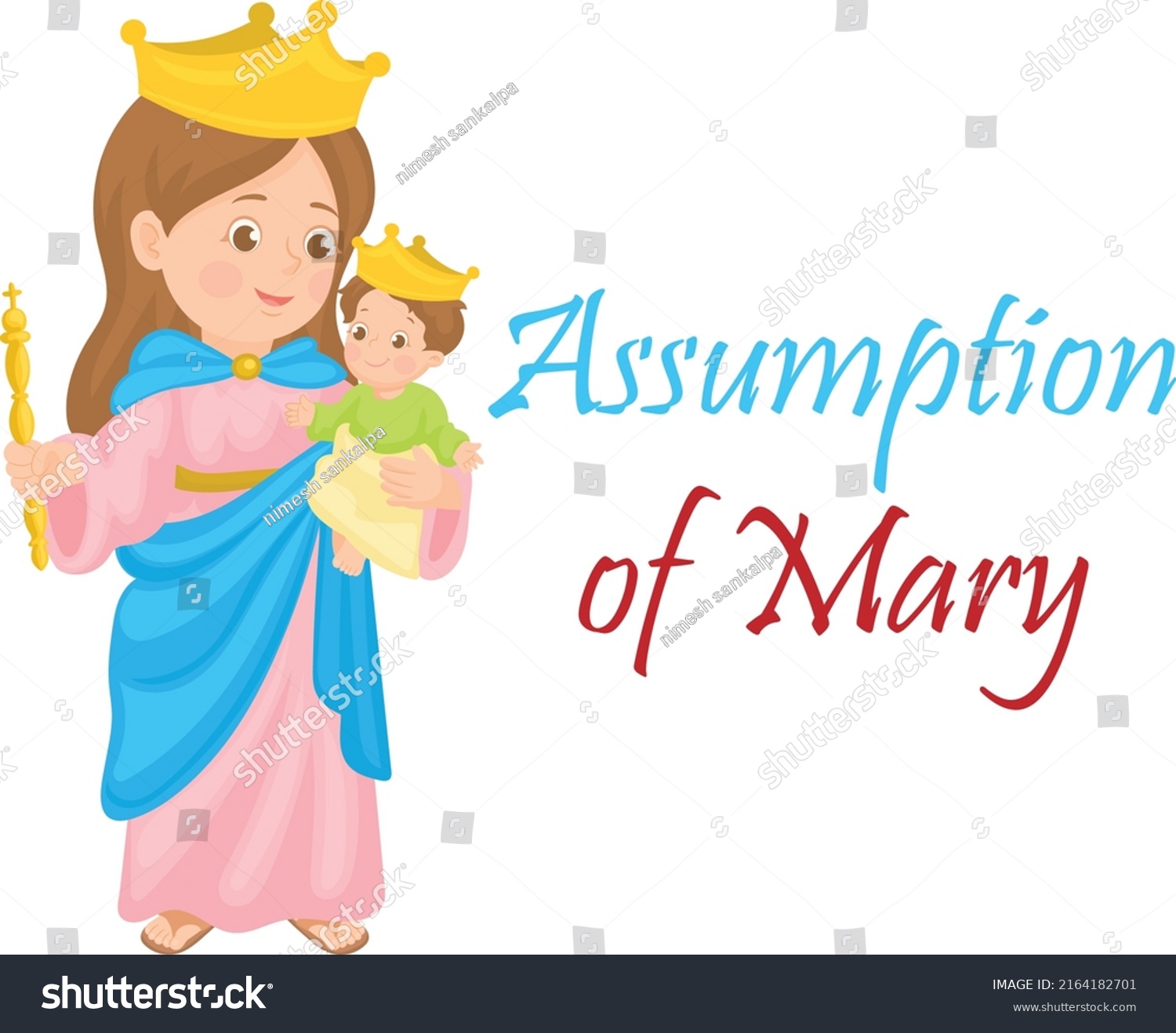 Assumption Mary Vector Design Stock Vector Royalty Free 2164182701 Assumption Mary Vector Design Stock Vector Royalty Free 2164182701