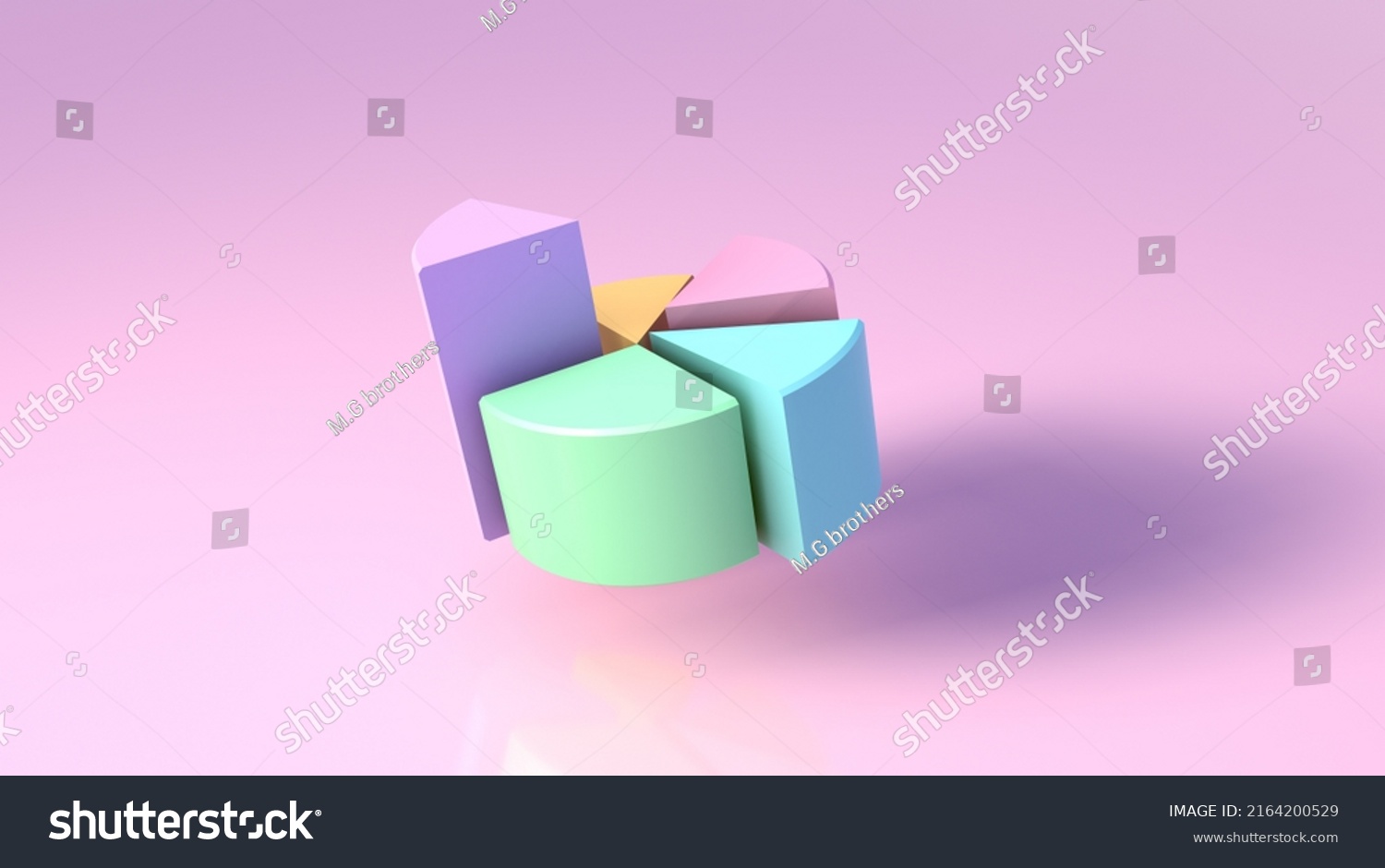 Round Donut Chart Graph Growth Diagram Stock Illustration 2164200529 ...