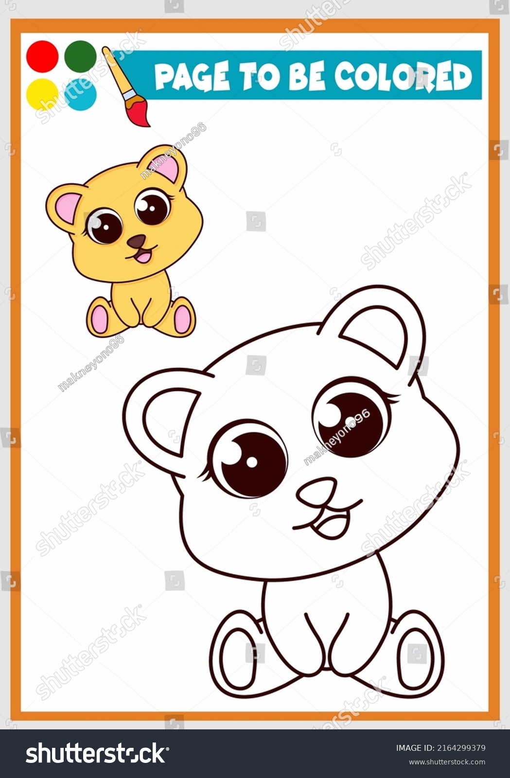 Coloring Book Kids Bear Coloring Template Stock Vector (Royalty Free Coloring Book Kids Bear Coloring Template Stock Vector (Royalty Free