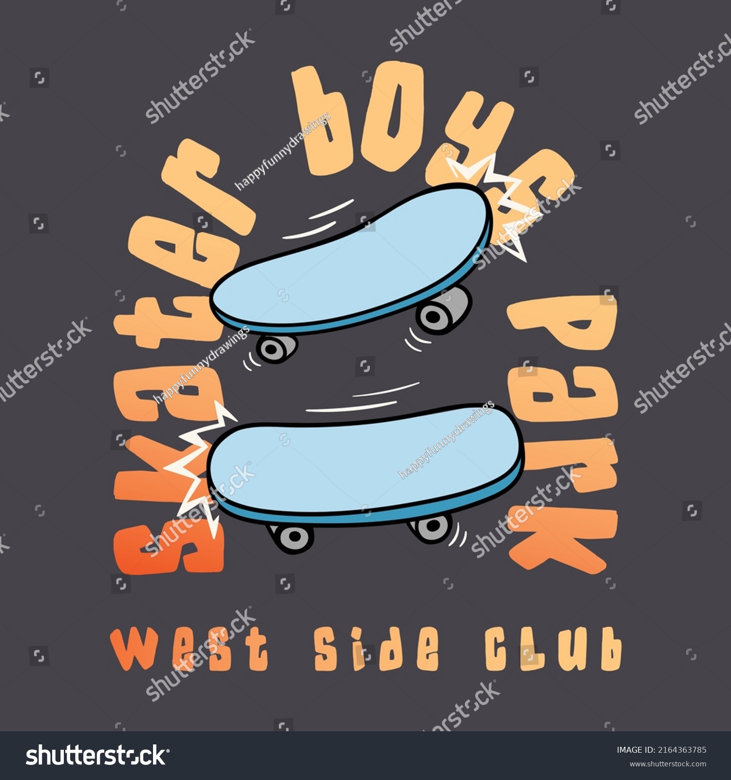 Skateboard Slogan Typography Vector Illustration Stock Vector (Royalty