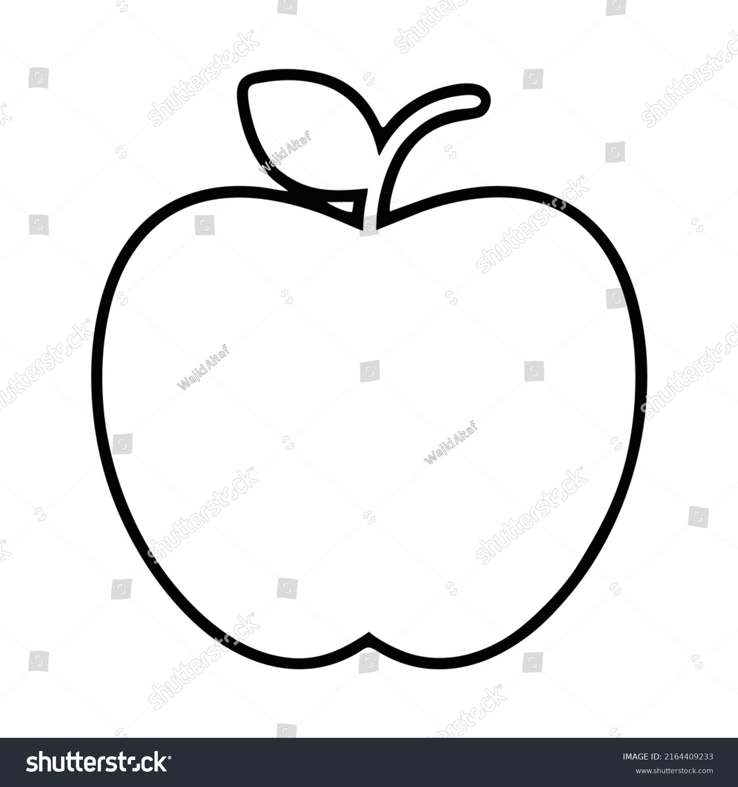 printable-apple-coloring-page-children-stock-vector-royalty-free