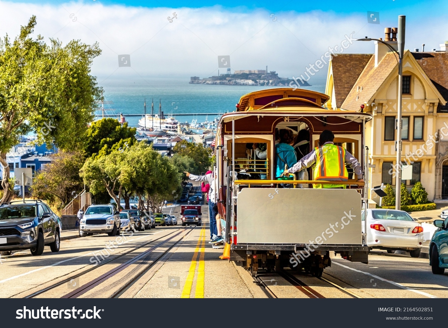 Cable Car Tram Alcatraz Prison Island Stock Photo 2164502851 | Shutterstock