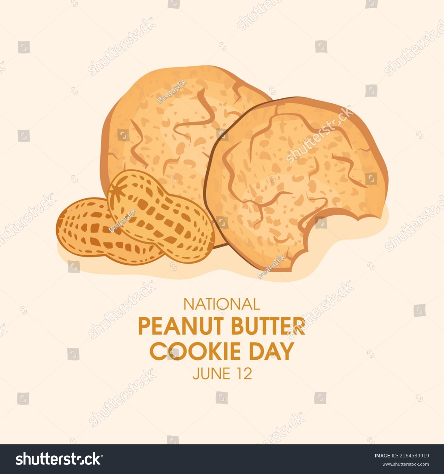 National Peanut Butter Cookie Day Vector Stock Vector (Royalty Free