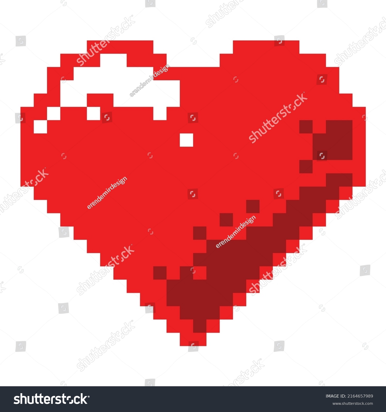 Retro Pixel Art Hearth Illustration Stock Vector (Royalty Free ...