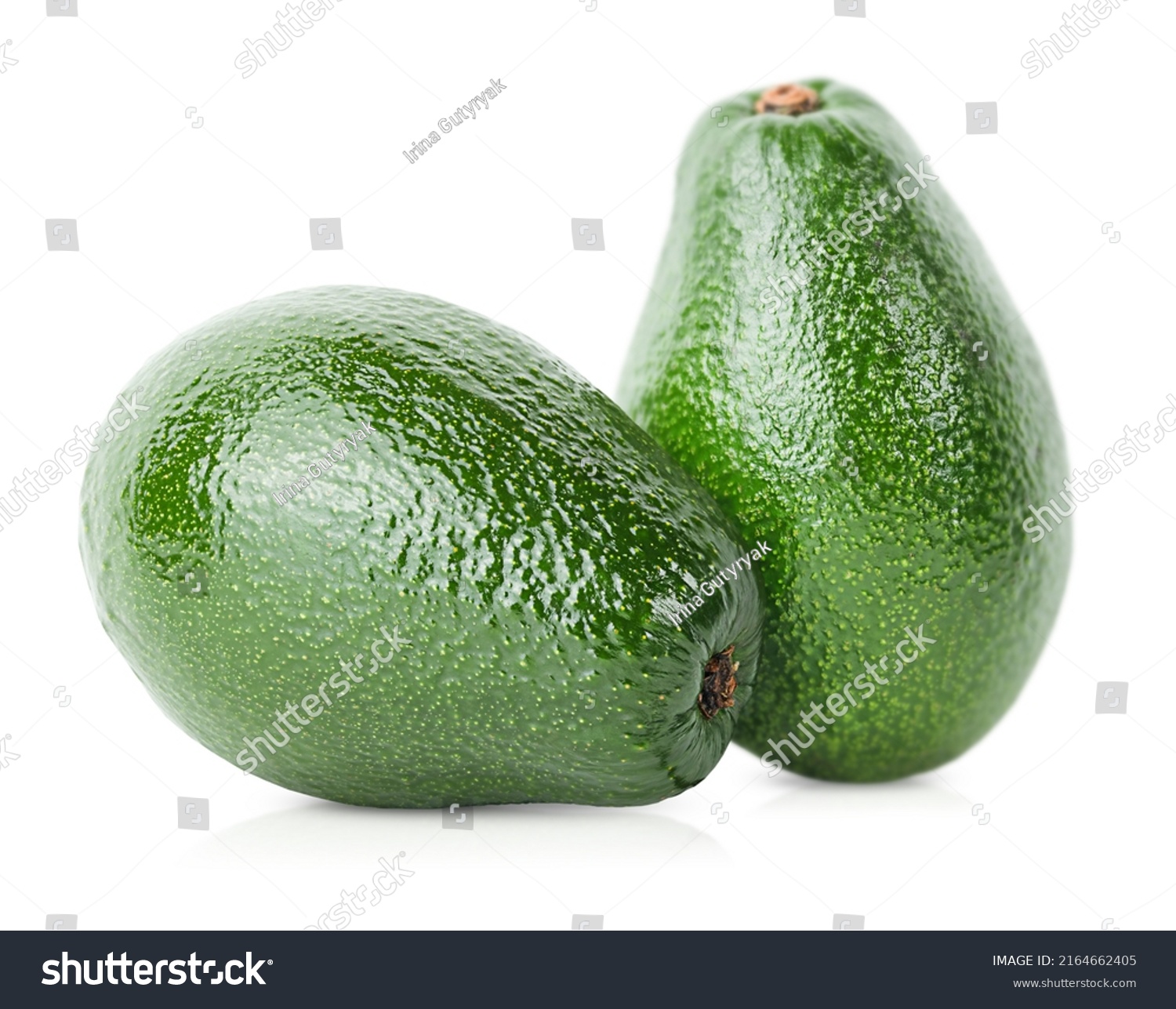 Two Whole Avocados On White Isolated Stock Photo 2164662405 | Shutterstock