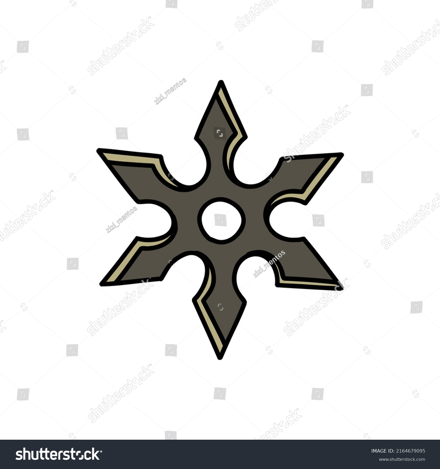 Shuriken Doodle Icon Vector Illustration Stock Vector (Royalty Free ...