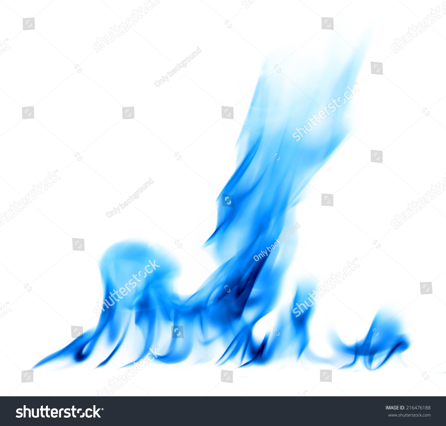 Blue Light Fire Flames On White Stock Photo 216476188 | Shutterstock