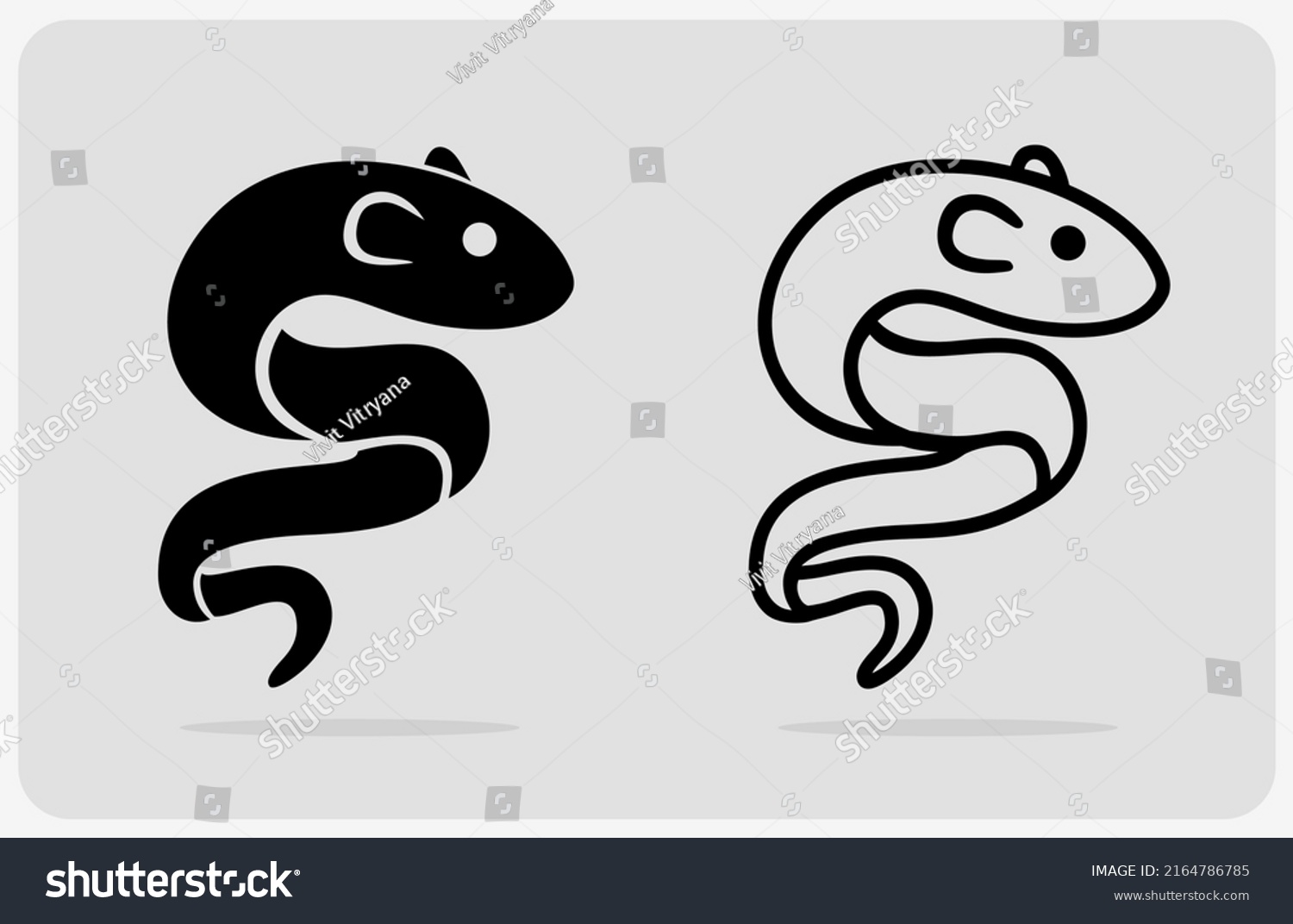 Eel Icon Silhouette Line Art Vector Stock Vector Royalty Free