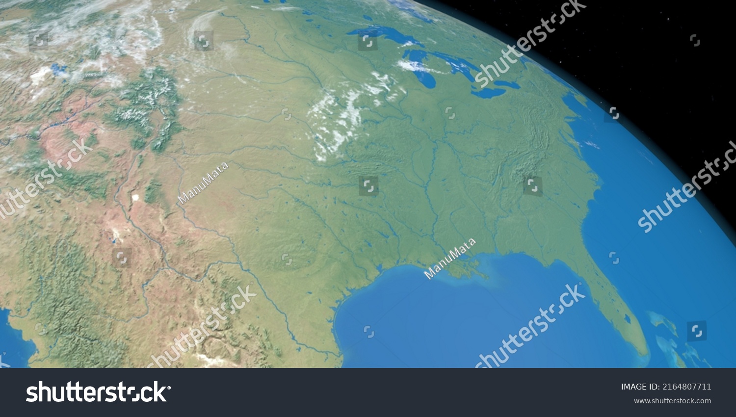 Mississippi River Planet Earth Aerial View Stock Illustration ...