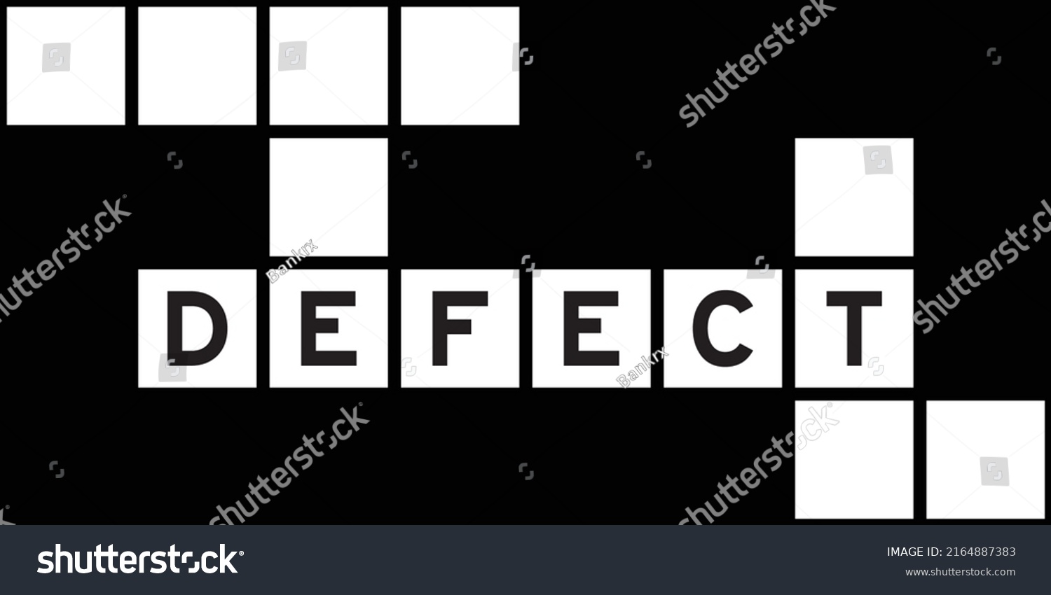 Alphabet Letter Word Defect On Crossword Stock Vector (Royalty Free ...