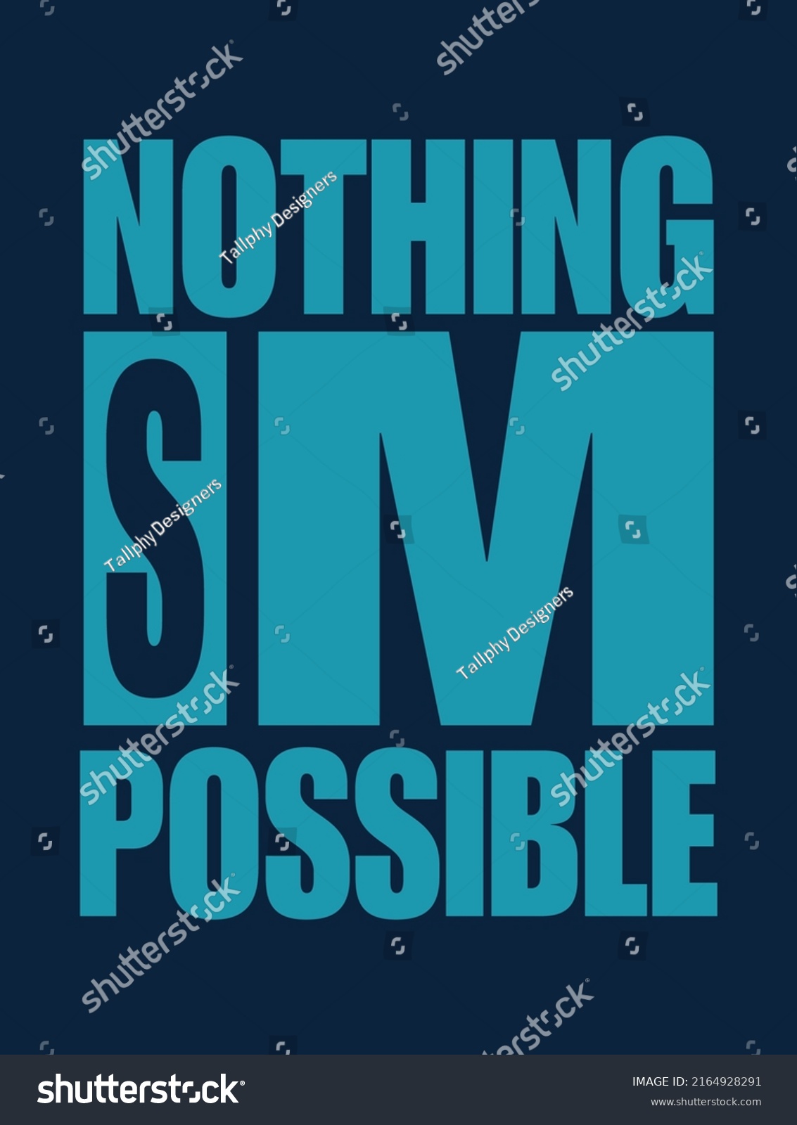 Nothing Impossible Vector Typography Design Graphics Stock Vector ...