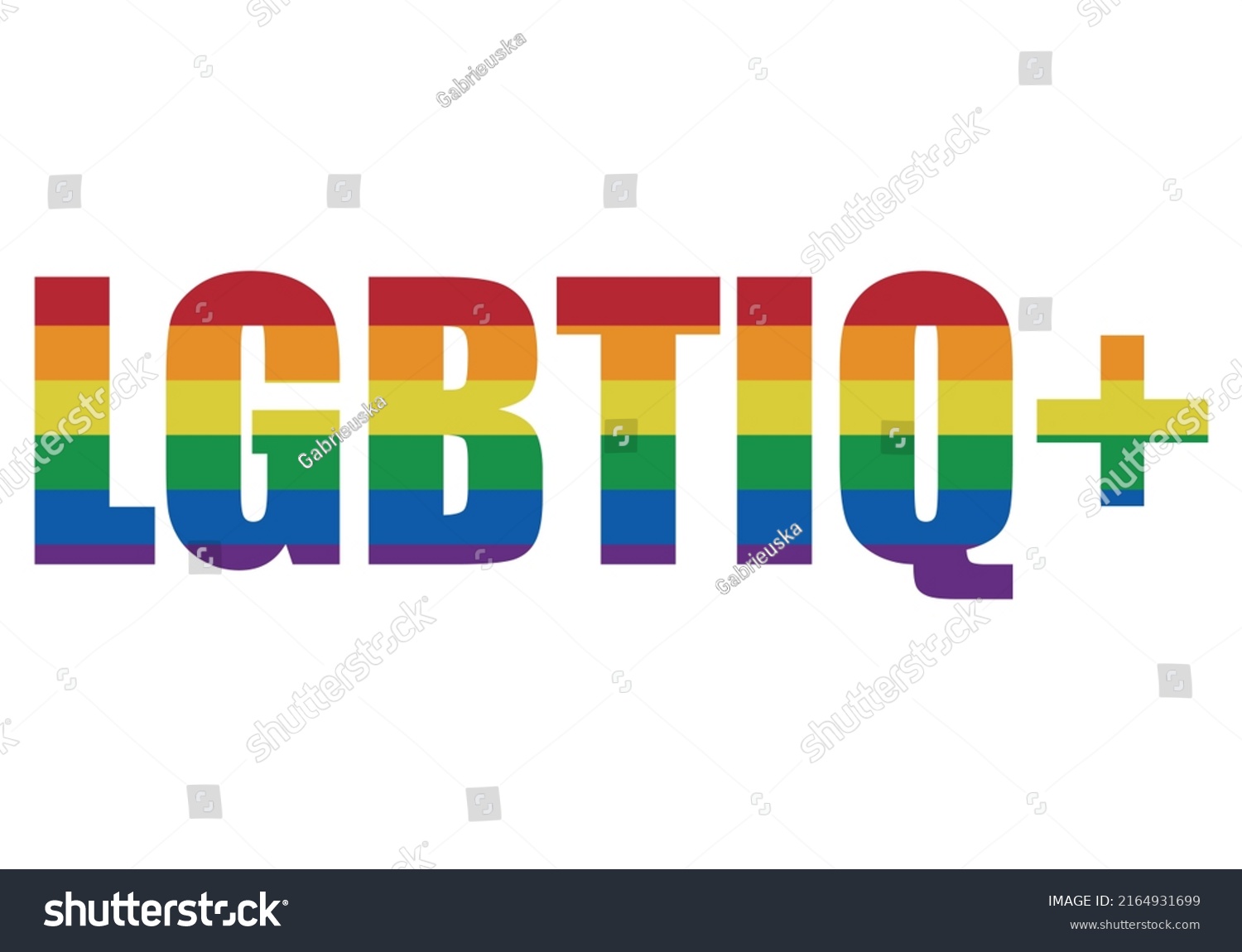 Lgbtiq Pride Day Title On White Stock Vector (Royalty Free) 2164931699 ...