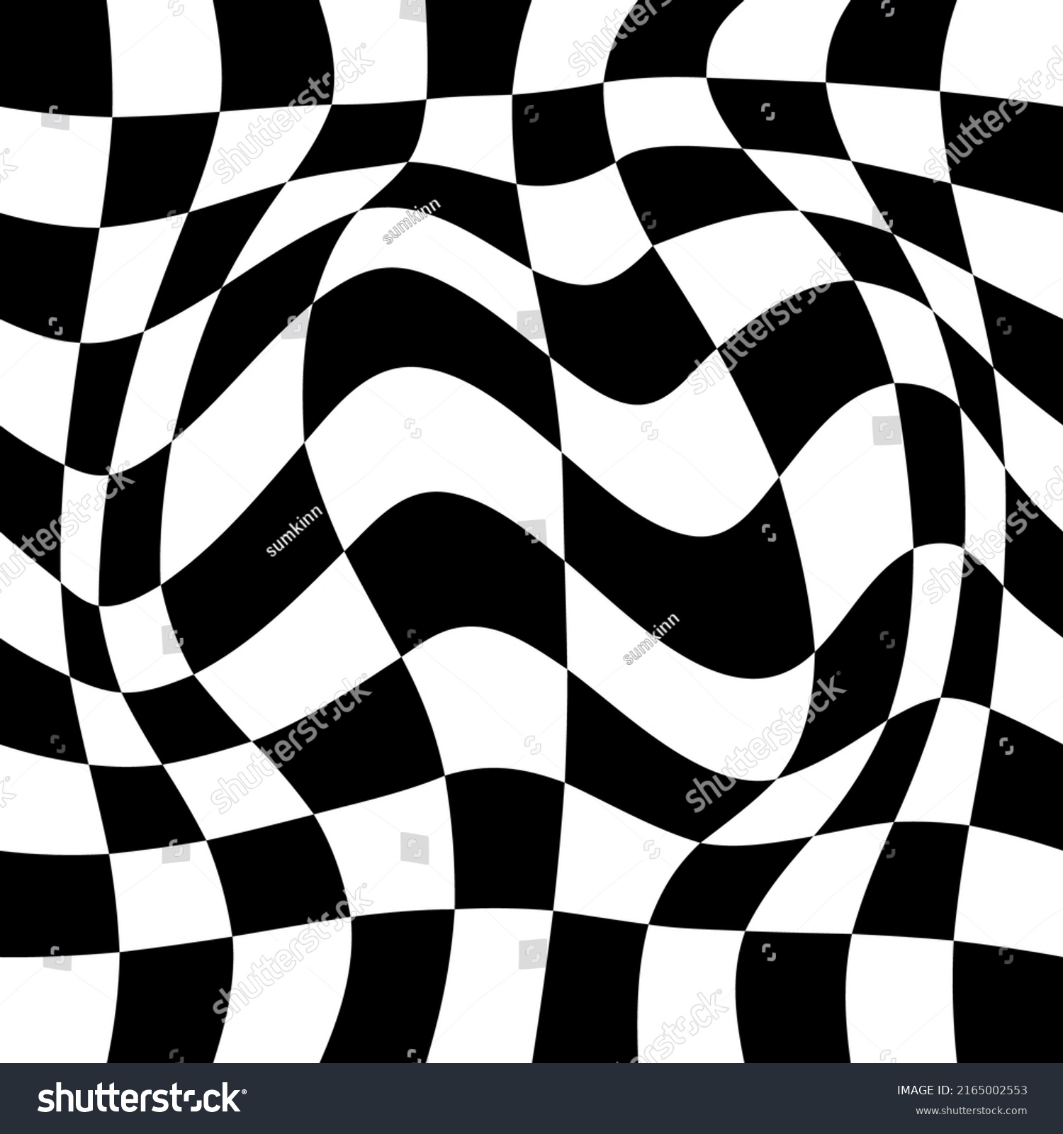 Distorted Deformed Grids Checkered Pattern Abstract Stock Vector ...