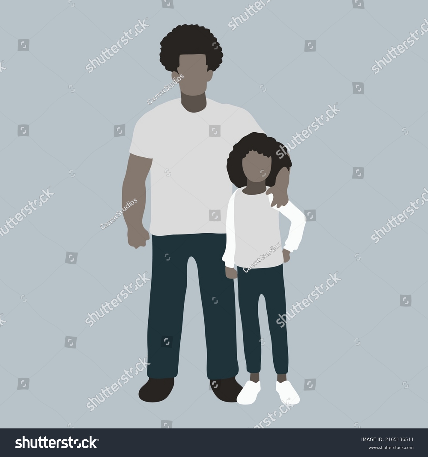 Father Daughter Vector Clip Art Stock Vector (Royalty Free) 2165136511 ...