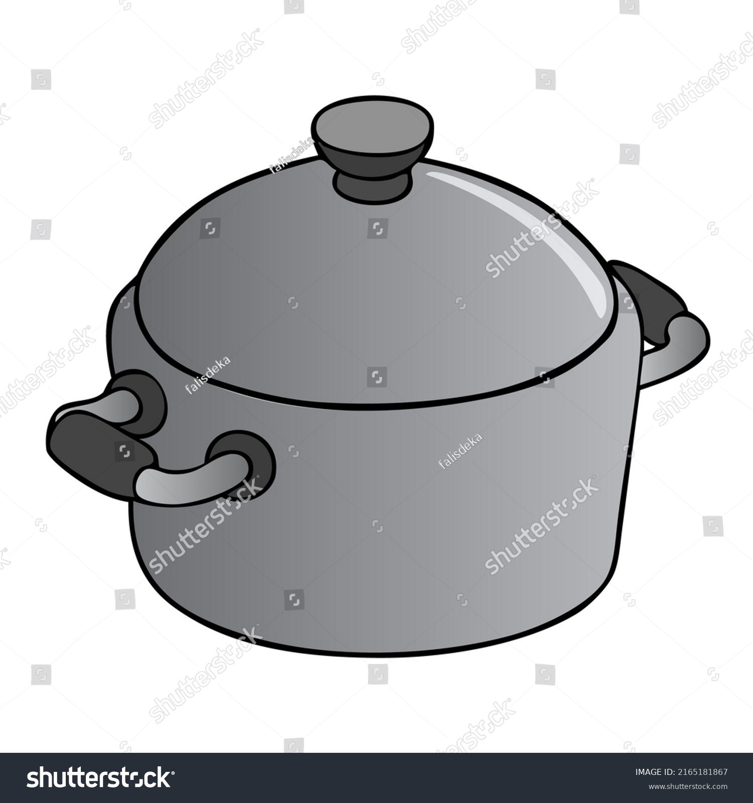 Saucepan Vector Illustrationisolated On White Backgroundtop Stock ...