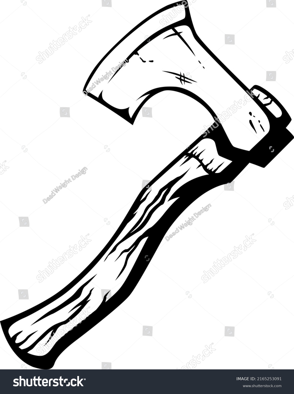 Wood Cutter Axe Vector Illustration Stock Vector (Royalty Free ...