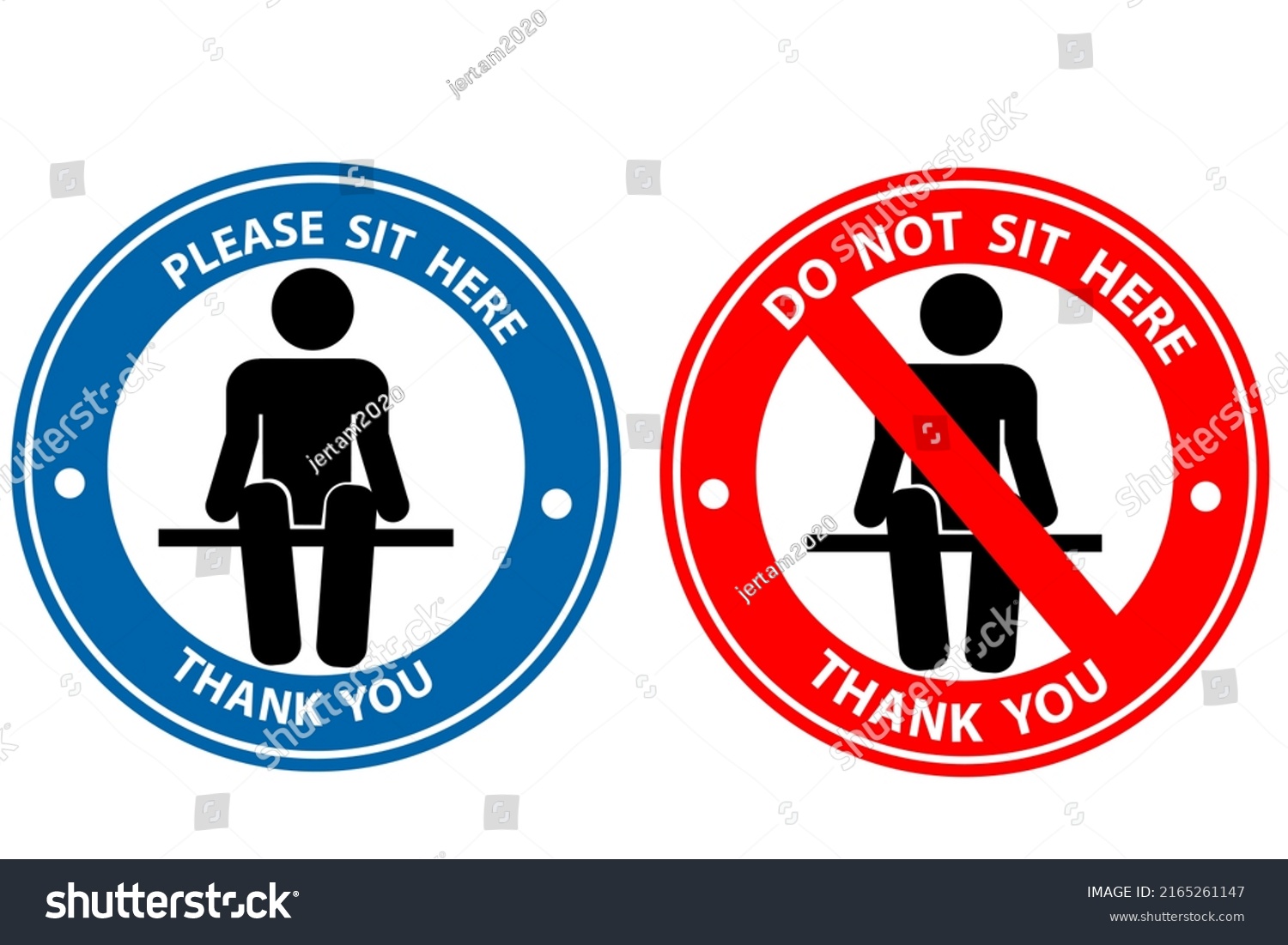 Please Sit Here Do Not Sit Stock Vector Royalty Free 2165261147 Shutterstock 