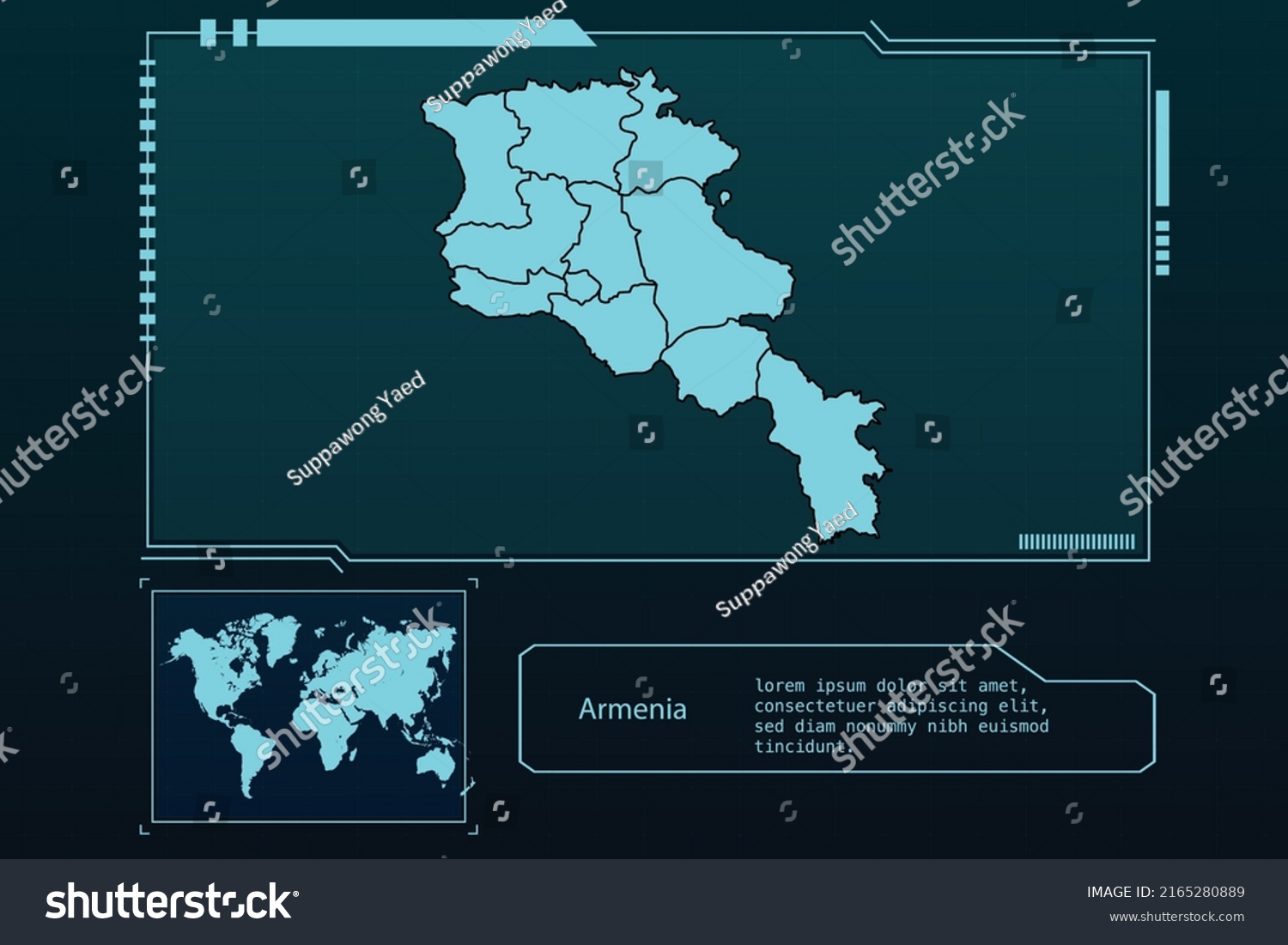 Armenia Map Futuristic Infographic Map Element Stock Vector Royalty   Stock Vector Armenia Map Futuristic Infographic Map Element Collection Background 2165280889 