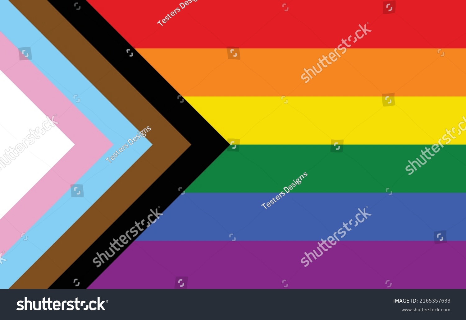 Lgbtq Progress Flag One Community Lgbtq Stock Vector Royalty Free