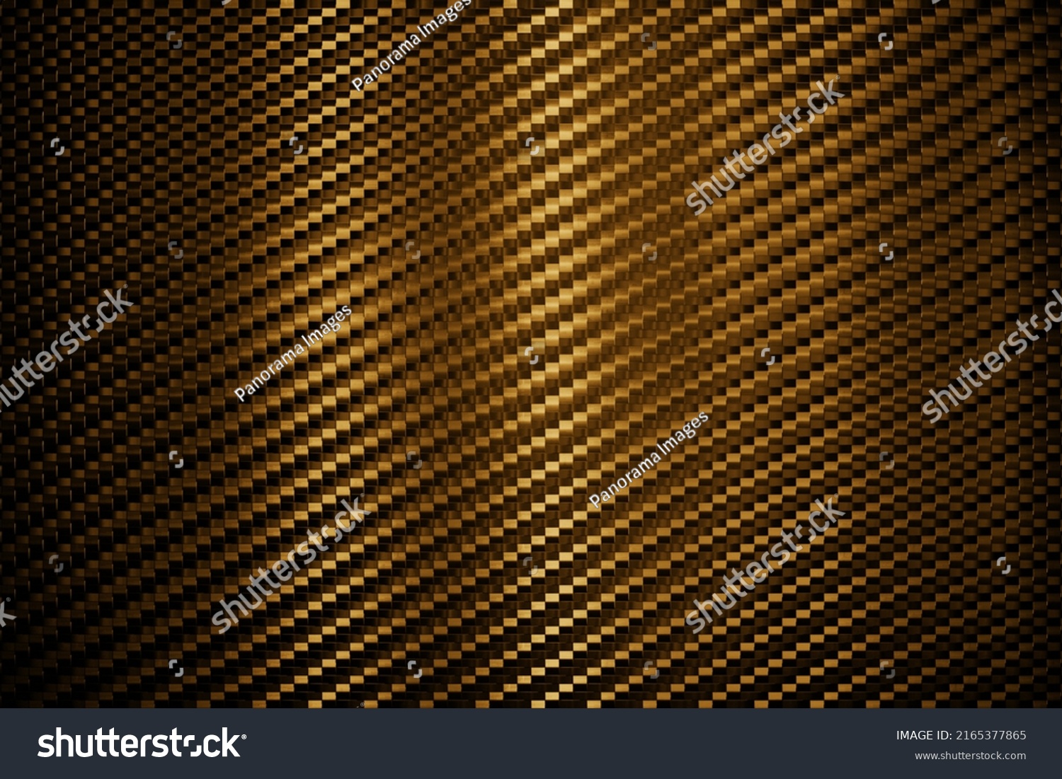 Carbon Fiber Texture Background Golden Background Stock Illustration