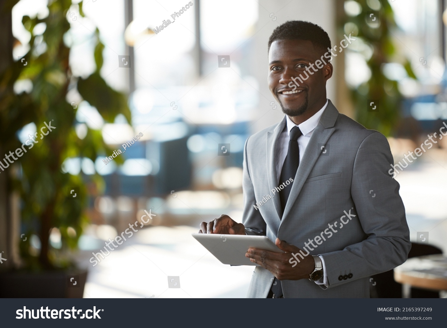 Black Business Manager In Office Stock Photo   Image Of Workplace