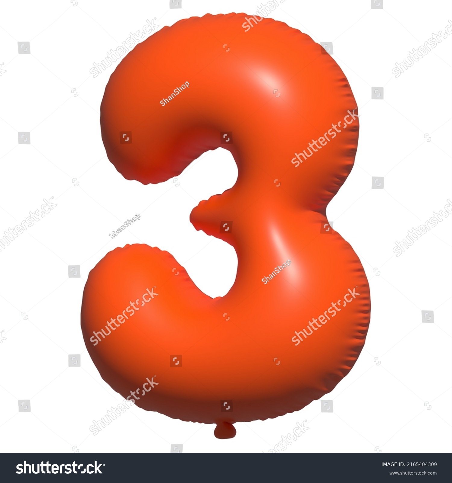 English Alphabet 3 Number Balloons Text Stock Illustration 2165404309 ...