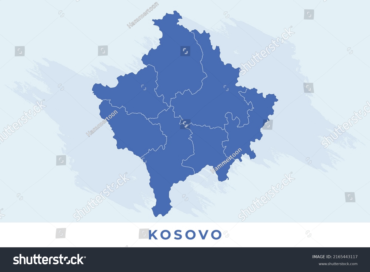 National Map Kosovo Kosovo Map Vector Stock Vector (Royalty Free ...