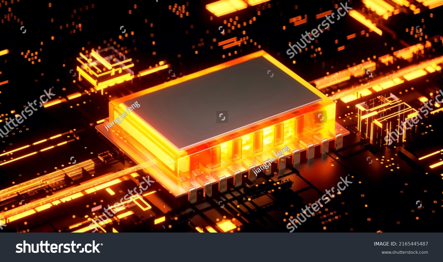 3d Rendering Cyberpunk Ai Circuit Board Stock Illustration 2165445487 ...