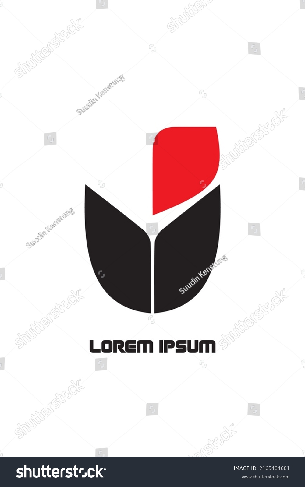 Creative Logo Images 029 Black Red Stock Vector (Royalty Free