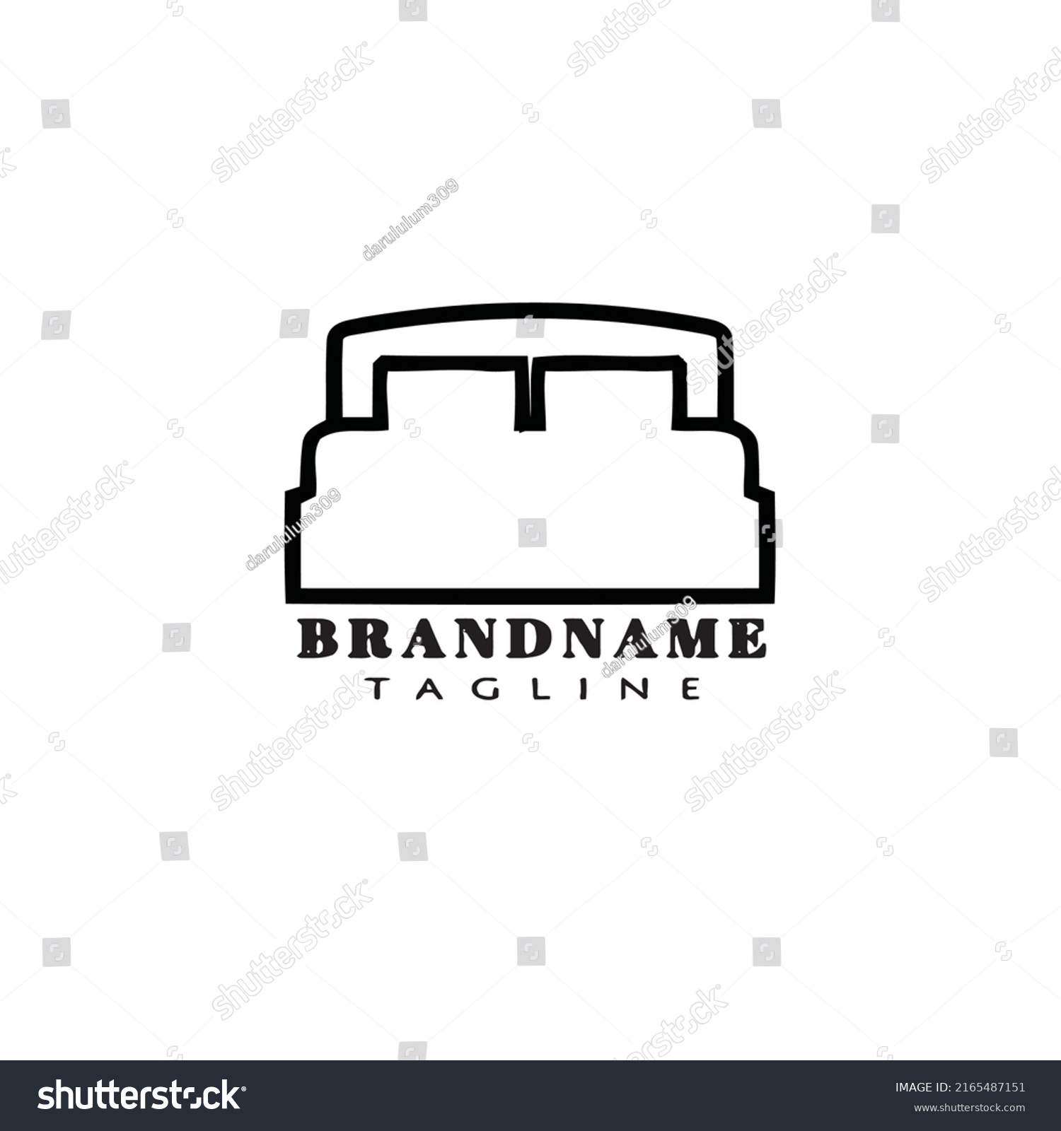 Bed Logo Cartoon Logo Icon Design Stock Vector (Royalty Free ...