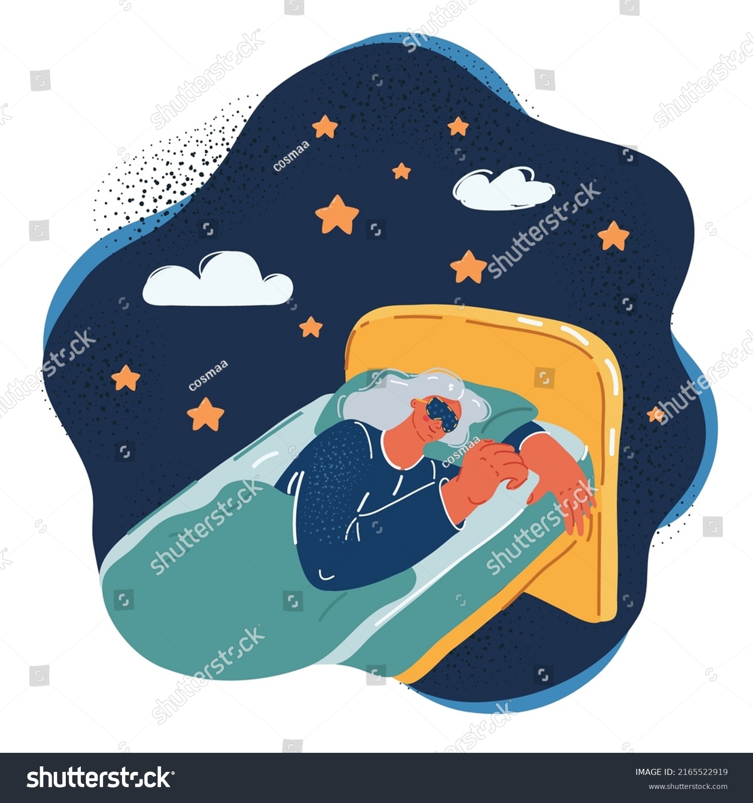 Cartoon Vector Illustration Woman Sleeping On Stock Vector (Royalty ...