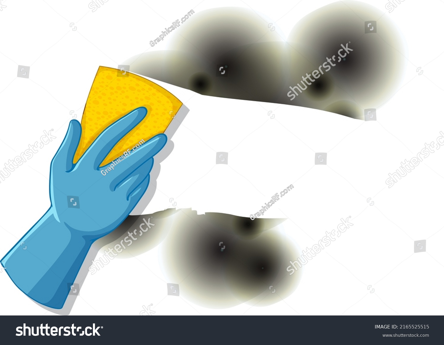 Human Hand Wearing Glove Holding Sponge Stock Vector (Royalty Free ...