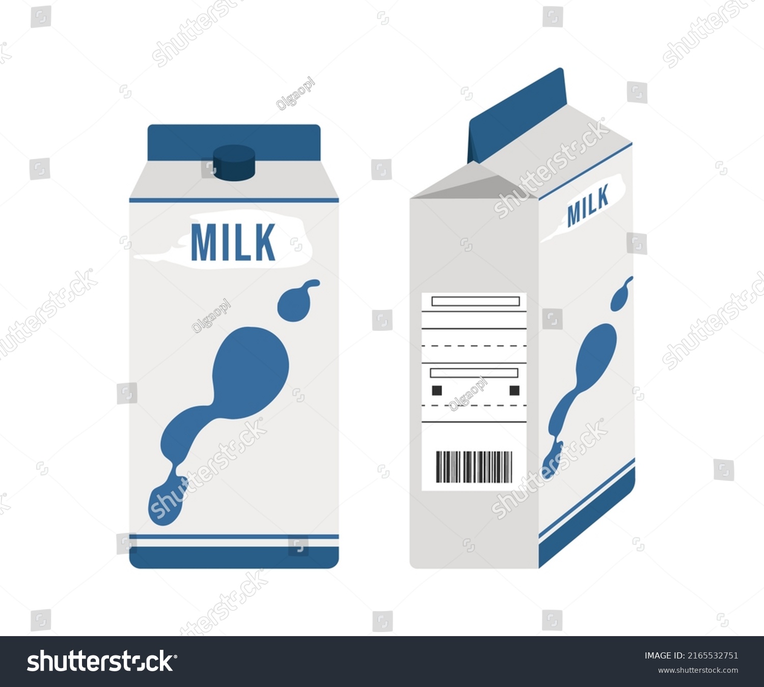 Box Milk Vector Illustration Simple Package Stock Vector (Royalty Free ...