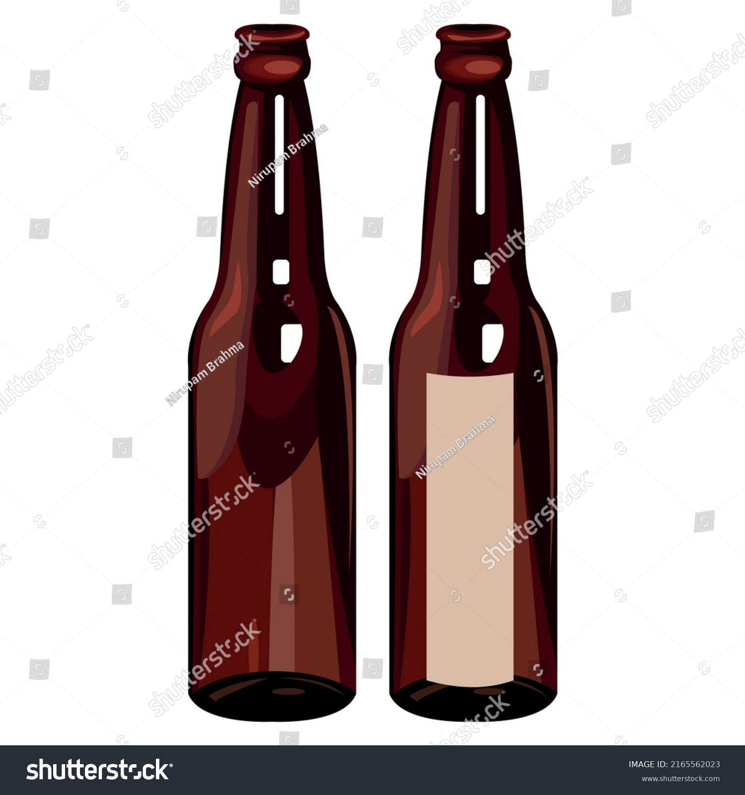 Beer Glass Bottle Vector Design Vector Stock Vector Royalty Free 2165562023 Shutterstock 6935