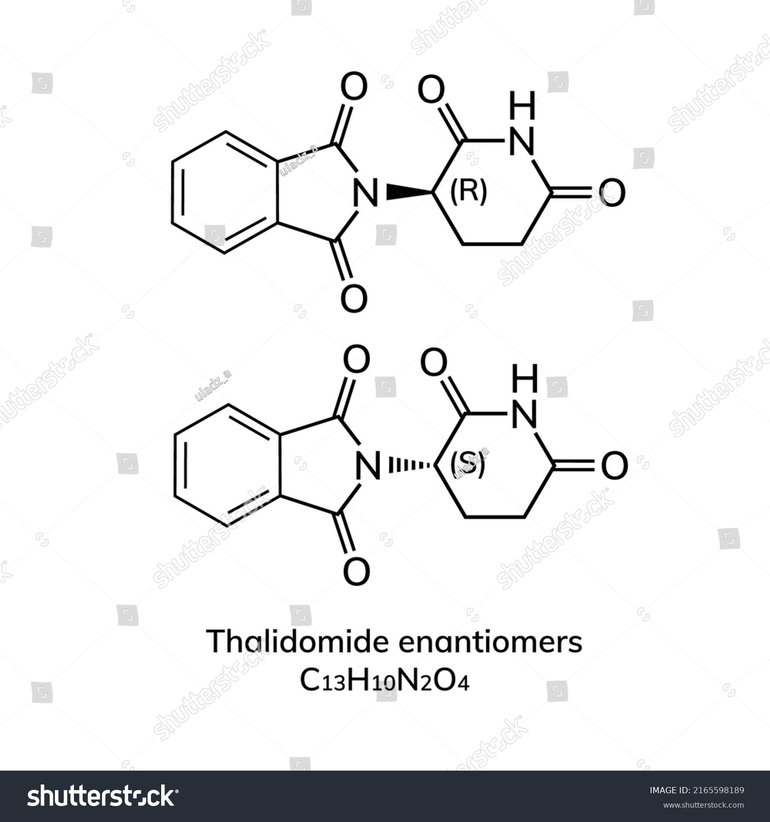 Thalidomide Enantiomers On White Background Stock Vector (Royalty Free ...