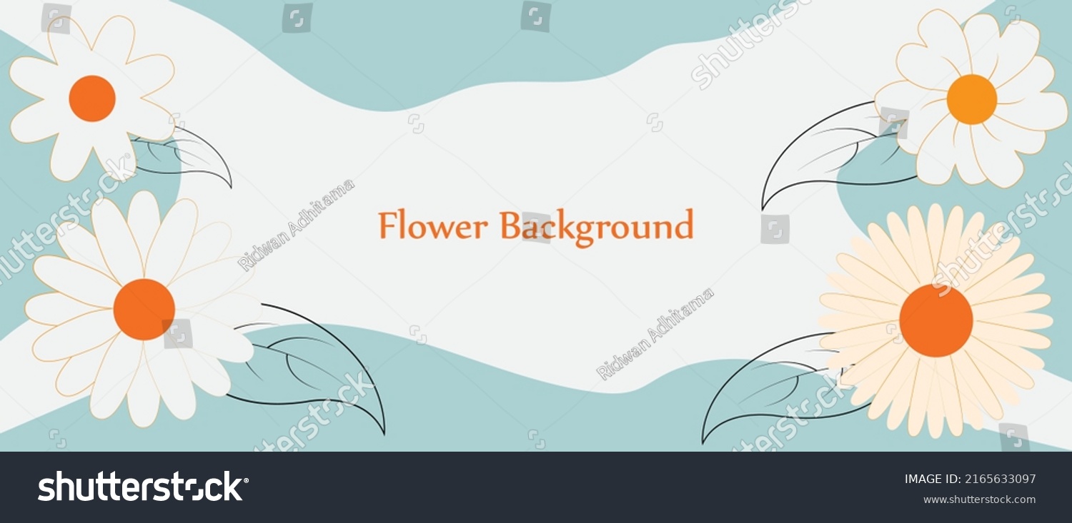 Banner Flower Background Natural Vector Illustration Stock Vector ...