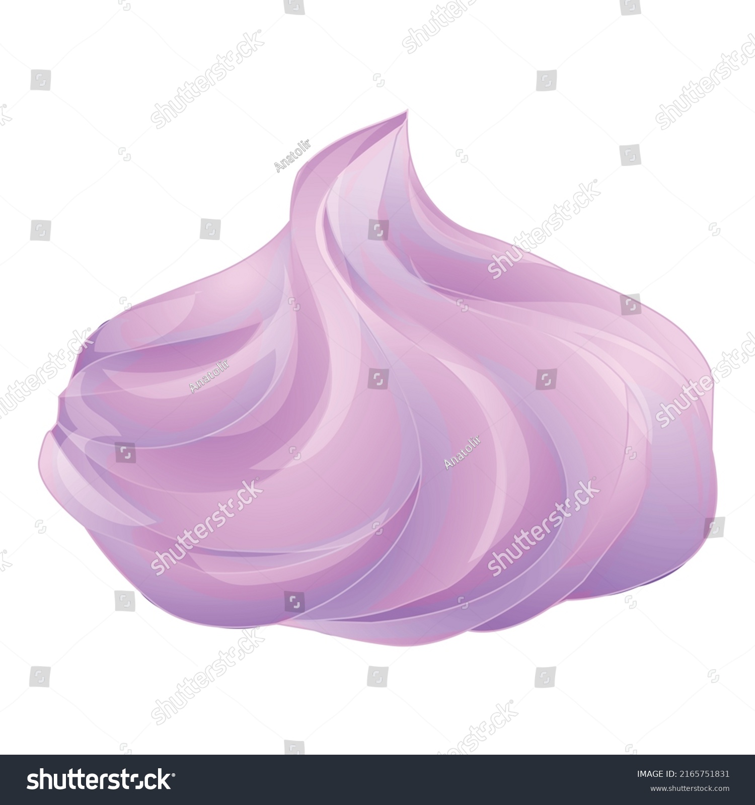 Creme Meringue Icon Cartoon Vector Cream Stock Vector Royalty Free