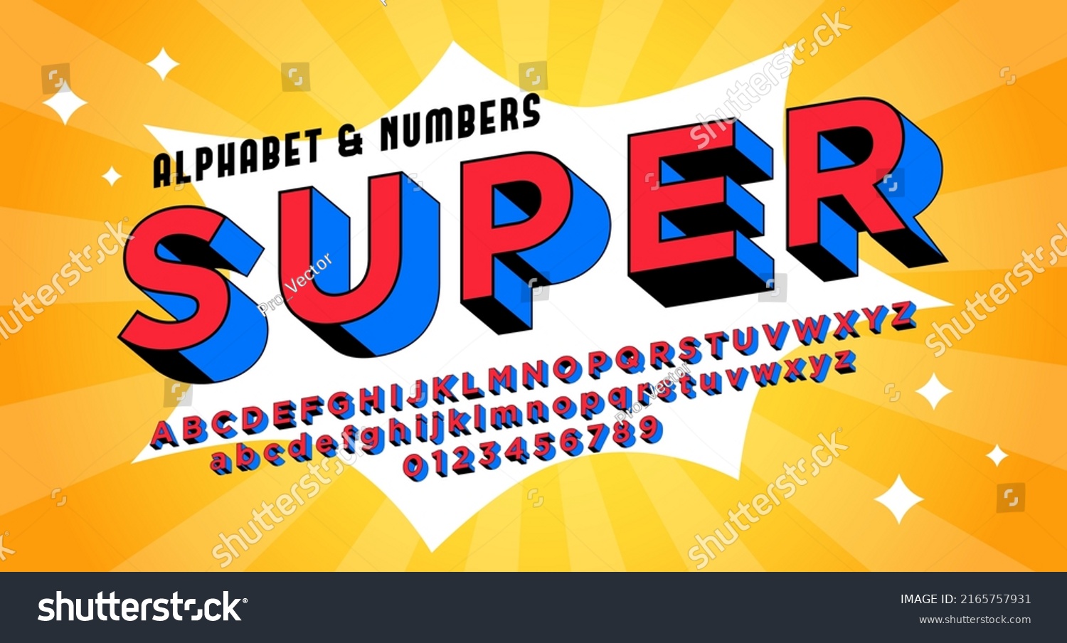 Comics Style Font Alphabet Letters Numbers Stock Vector (Royalty Free ...