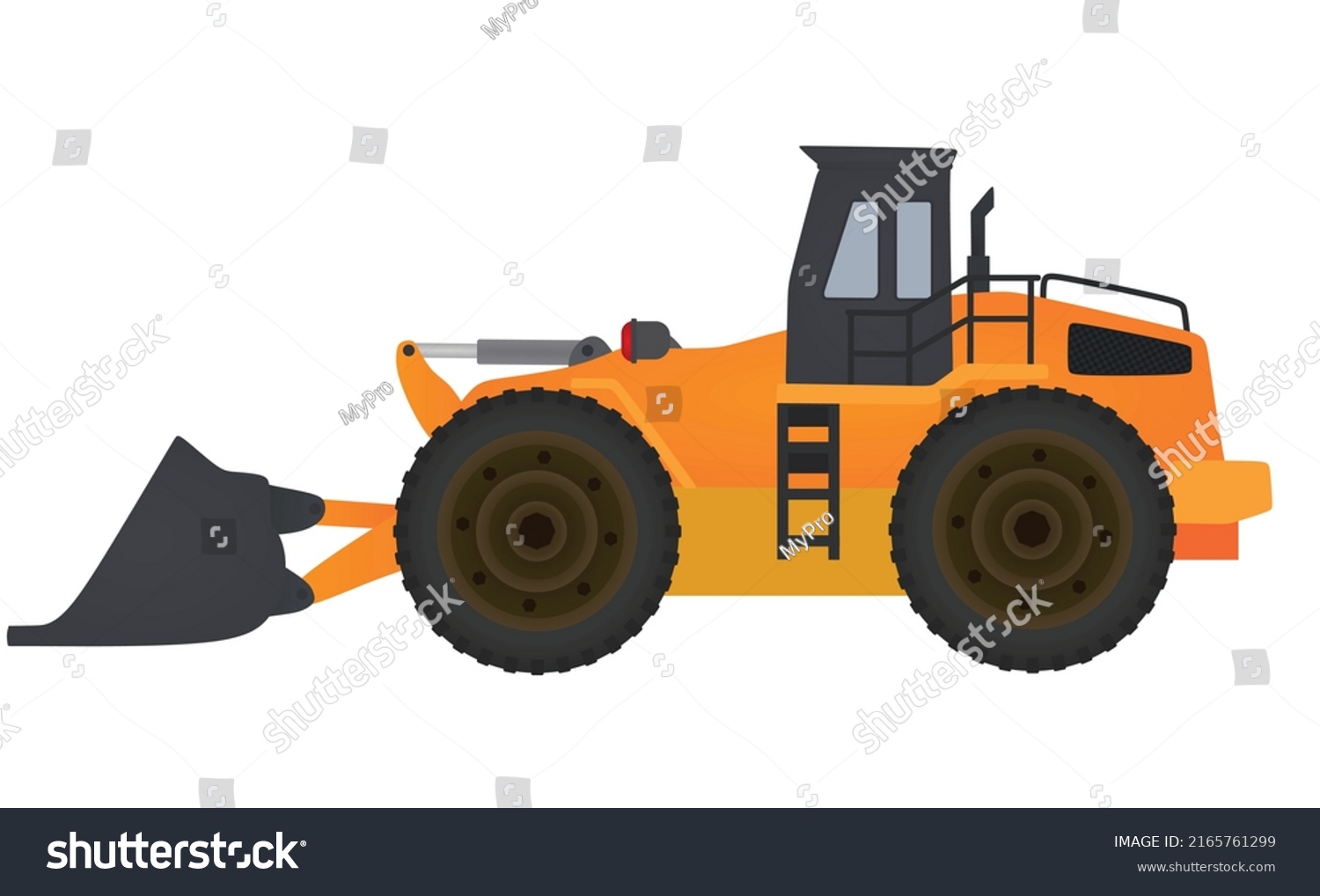 Yellow Bulldozer Tractor Vector Illustration Stock Vector (Royalty Free ...