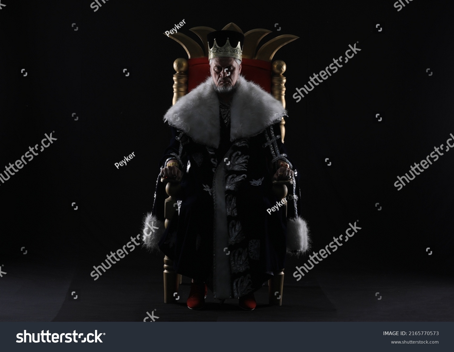 Medieval King On Throne Stock Photo 2165770573 | Shutterstock