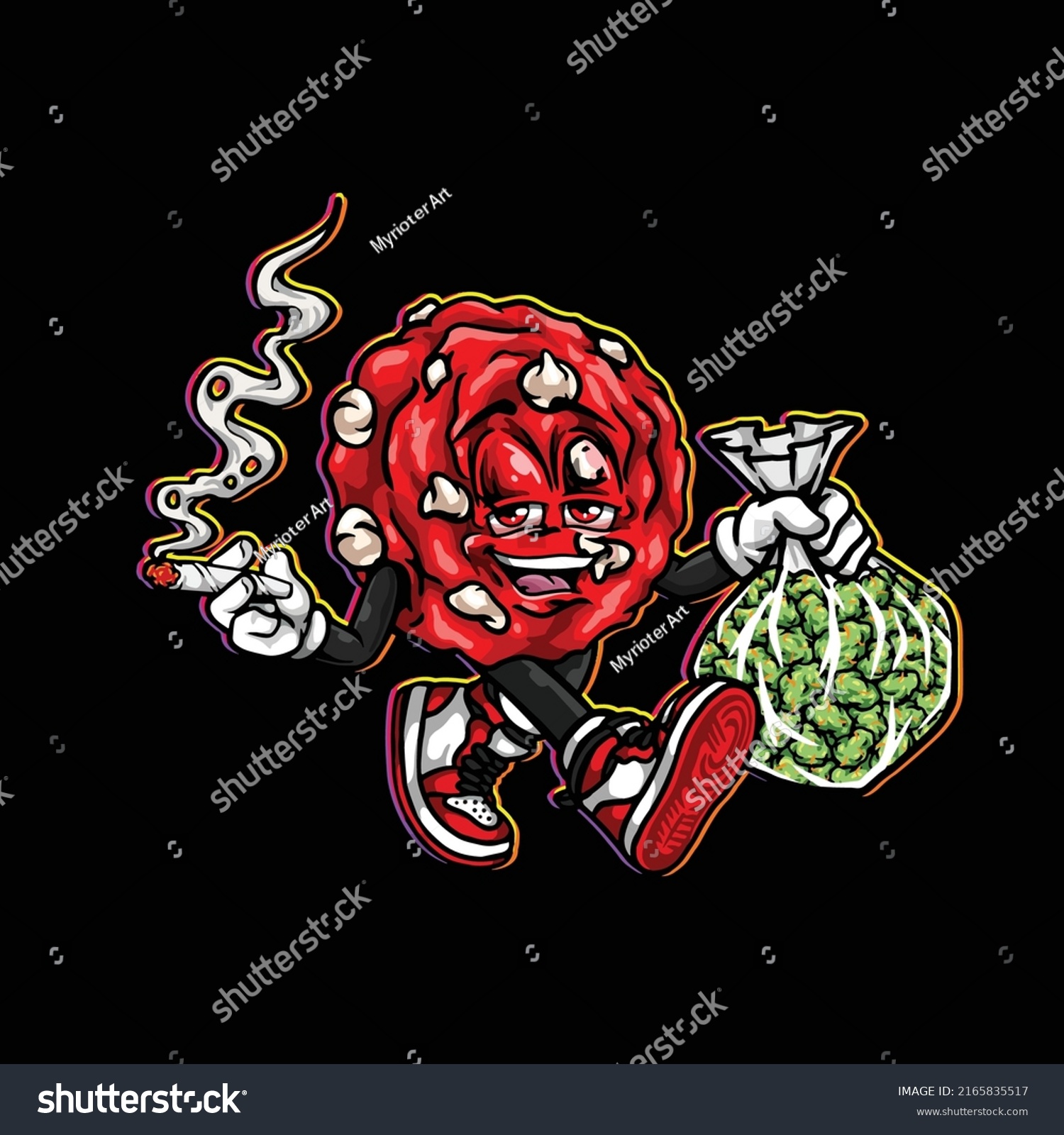 Red Velvet Cookies Vector Hold Weed Stock Vector (Royalty Free ...