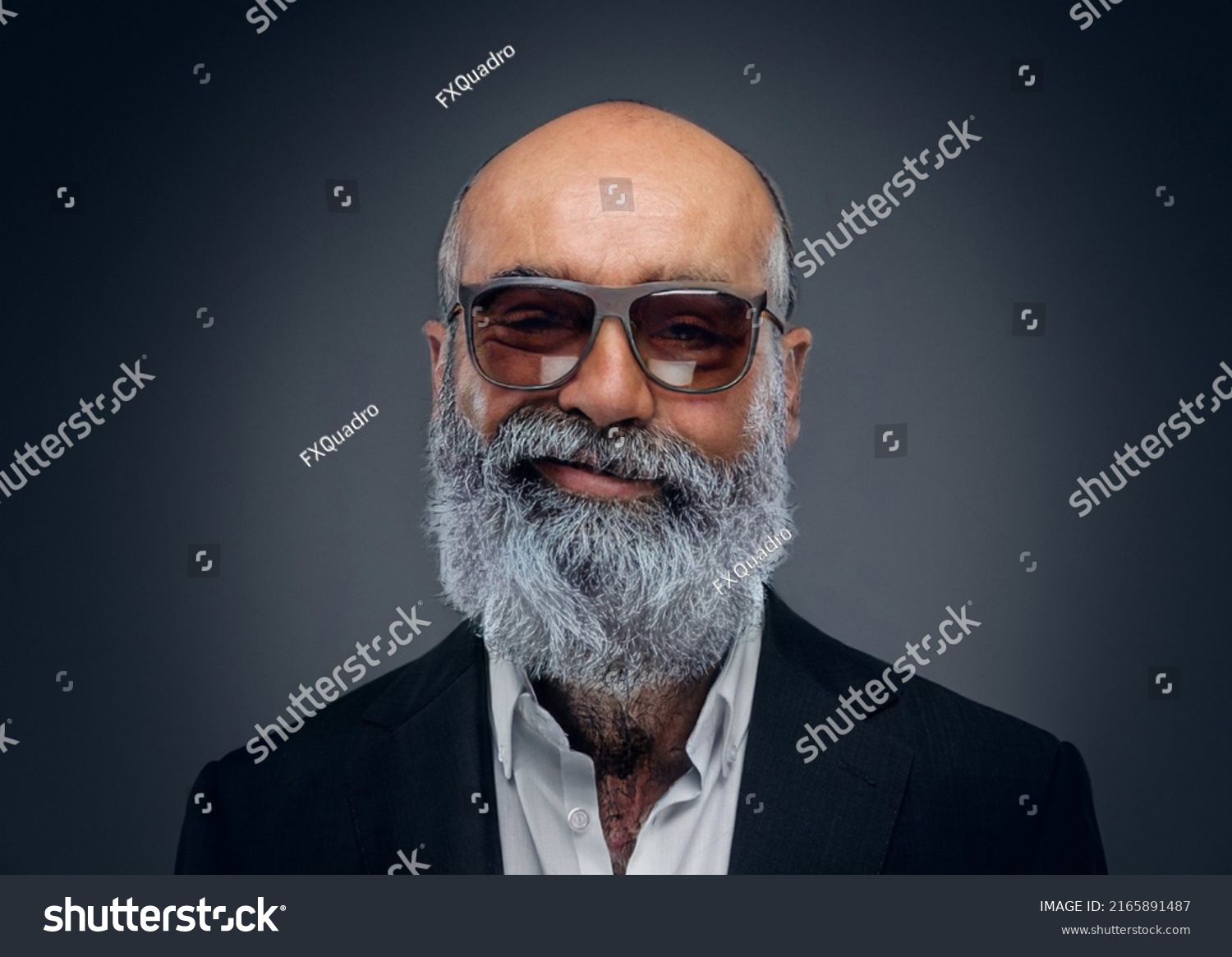 Portrait Elderly Businessperson Dressed Suit Looking Stock Photo 